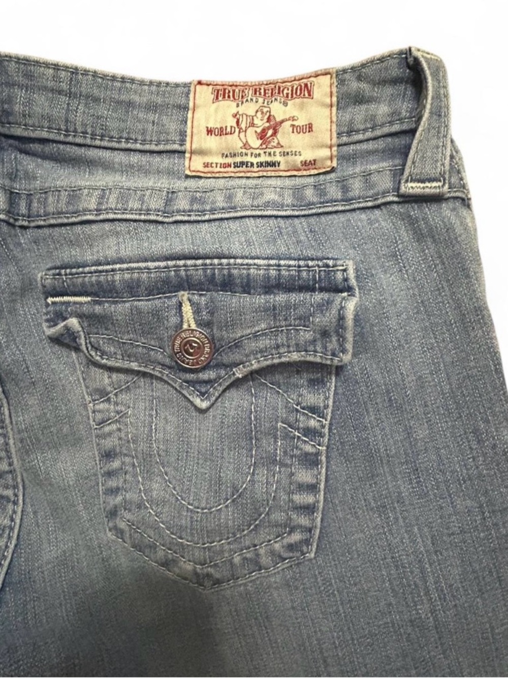 True Religion Women's Light Blue Super Skinny Jeans
